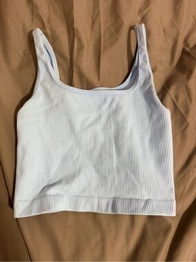 Amazon Blue Cropped Tank Top